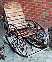 Кованое кресло-качалка