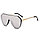 Солнцезащитные очки авиаторы UV-400 Fendi серебристые с зеркальным отражением, фото 4