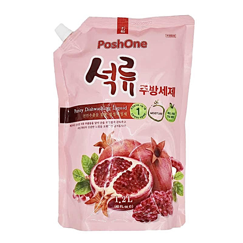 Натуральное средство для мытья посуды PoshOne Pomegranate (Гранат), 1.2л