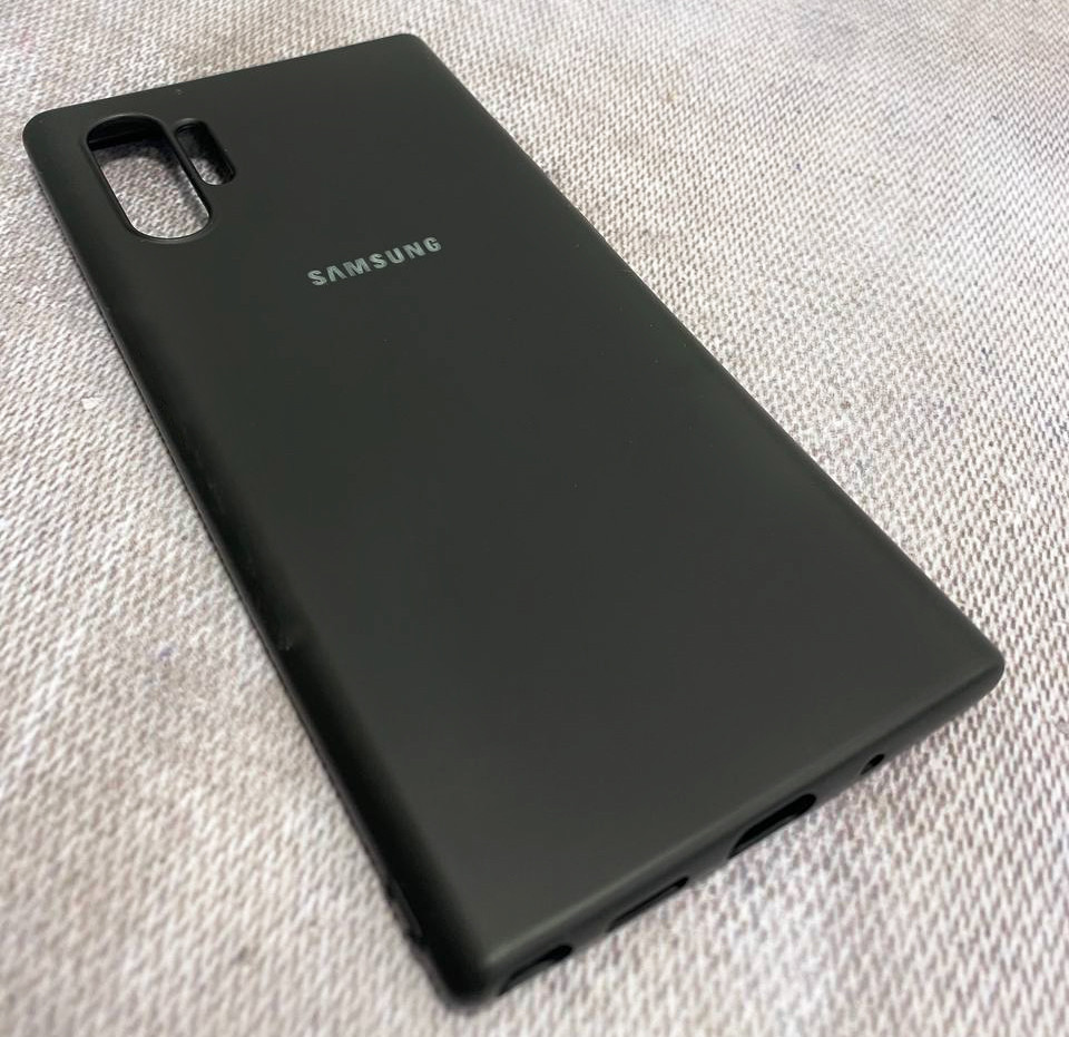 Чехол для смартфона гелевый матовый для Samsung Note10 Plus черный - фото 5 - id-p89884673