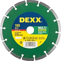 DEXX O 180х22.2 мм, алмазный, сегментный, круг отрезной для УШМ 36701-180_z01