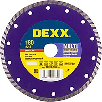 DEXX O 180х22.2 мм, алмазный, сегментированный, круг отрезной для УШМ 36702-180_z01