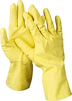 DEXX XL, с х/б напылением, рифлёные, перчатки латексные хозяйственно-бытовые 11201-XL