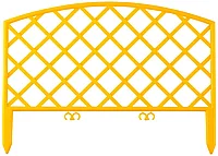 GRINDA 28х320 см, желтый, забор декоративный ПЛЕТЕНЬ 422207-Y
