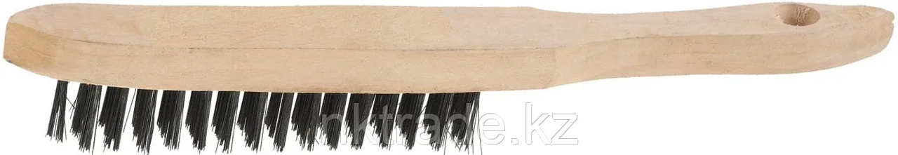 STAYER 3 ряда, деревянная ручка, стальная, щетка проволочная 35020-3