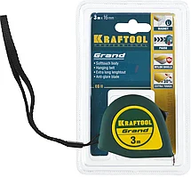 KRAFTOOL 3 м х 16 мм, рулетка GRAND 34022-03-16