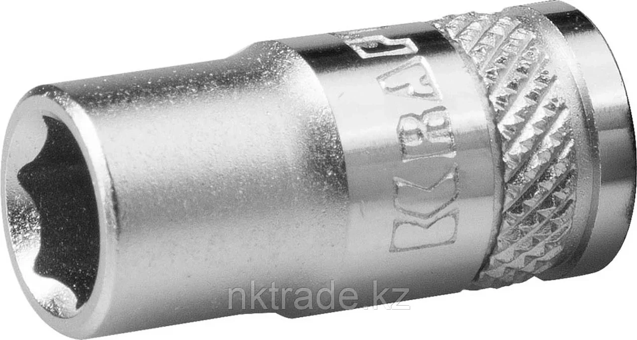 KRAFTOOL 1/4", 6 мм, Cr-V сталь, хромированная, торцовая головка 27815-06_z01