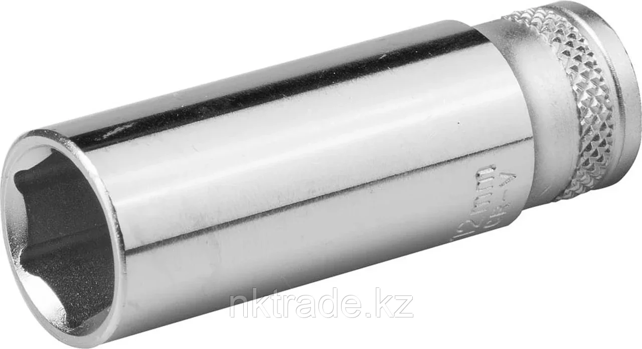 KRAFTOOL 1/4", 12 мм, Cr-V сталь, хромированная, торцовая головка 27817-12_z01