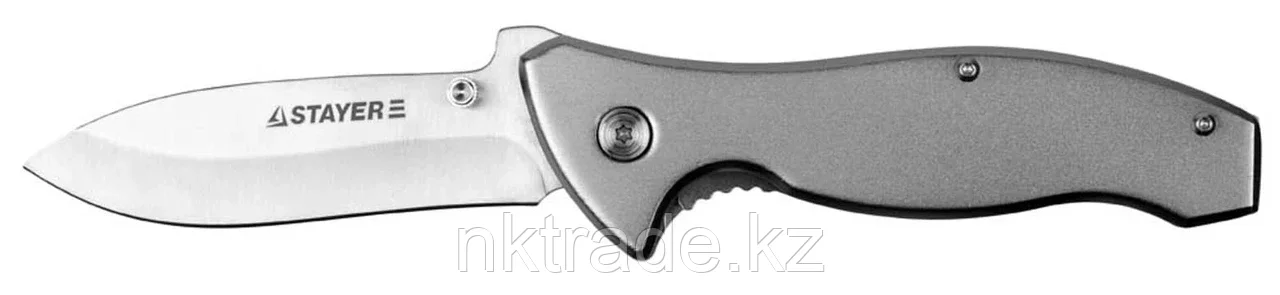 STAYER 85 мм, 2,8 мм, с металлической рукояткой, складной нож 47621-2