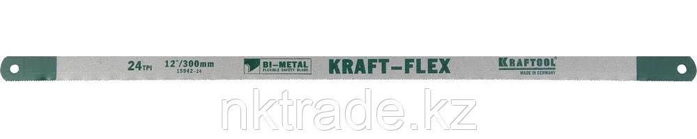 KRAFTOOL 24 TPI, 300 мм, 2 шт., полотно для ножовки по металлу KRAFT-FLEX 15942-24-S2