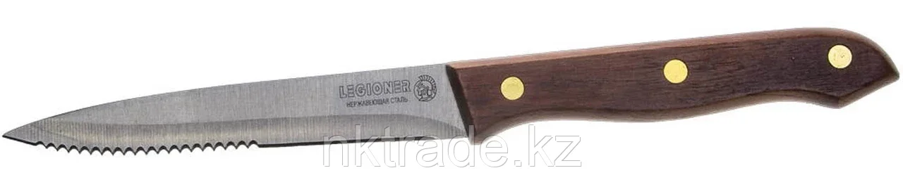 LEGIONER 120 мм, деревянной ручка, нержавеющее лезвие, нож для стейка GERMANICA 47834_z01 - фото 1 - id-p61487335