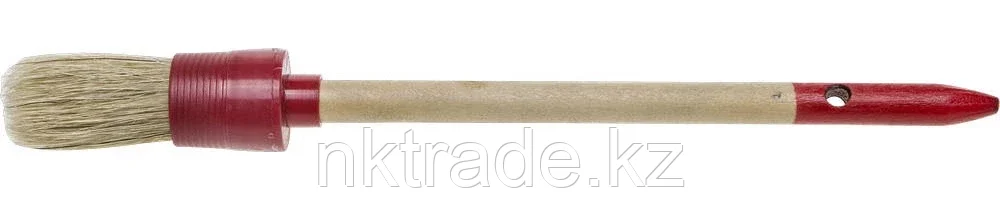 STAYER 25 мм, щетина натуральная, деревянная ручка, кисть малярная круглая 0141-25 - фото 1 - id-p61489522