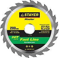 STAYER O 200 x 32 мм, 24T, диск пильный по дереву 3680-200-32-24