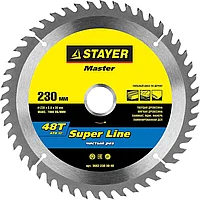 STAYER O 230 x 30 мм, 48T, диск пильный по дереву 3682-230-30-48