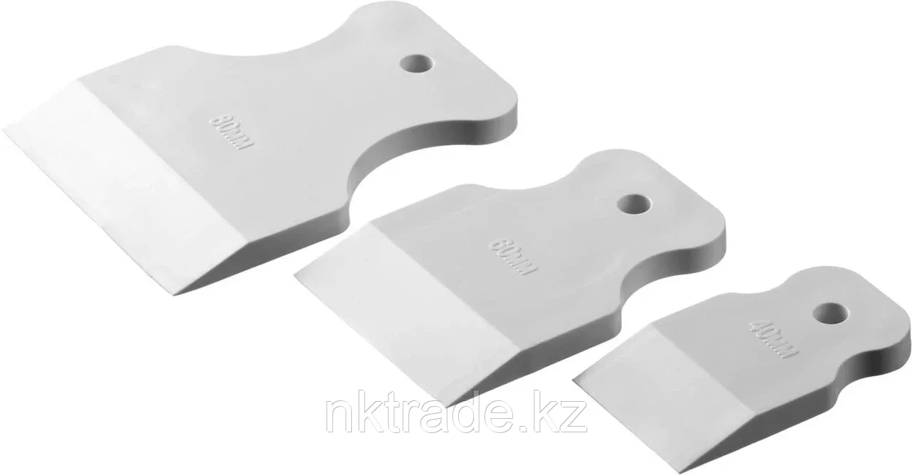 STAYER 40, 60, 80 мм, белые, набор резиновых шпателей 1027-H3 - фото 1 - id-p61490309