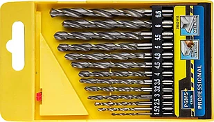 STAYER 13 шт. (O 1,5-6,5 мм), Р6М5, набор сверл спиральных по металлу 29602-H13