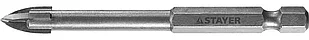 STAYER8 мм, 4-х резцовый, шестигранный хвостовик, сверло по стеклу и кафелю 2985-08_z01