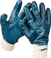 ЗУБР L, с манжетой, с полным нитриловым покрытием, перчатки рабочие 11272-L Профессионал