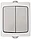 СВЕТОЗАР серо-белый, двухклавишный, 10 А, 250 В, выключатель "АВРОРА" SV-54336-W, фото 2
