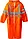 ЗУБР размер 52-54, оранжевый, светоотражающие полосы, плащ-дождевик 11617-52 Профессионал, фото 2