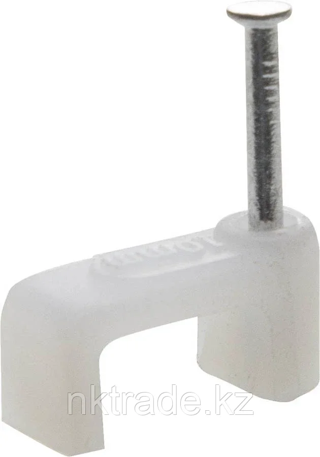 STAYER 4 мм, полиэтилен, 100 шт., скоба-держатель для плоского кабеля 4511-04