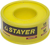 STAYER толщина 0,075 мм, плотность 0,40 г/см3, ширина 19 мм, фум лента 12360-19-040