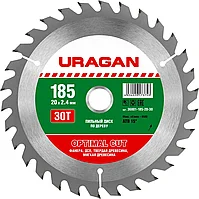 URAGAN O 185 x 20 мм, 30T, диск пильный по дереву 36801-185-20-30