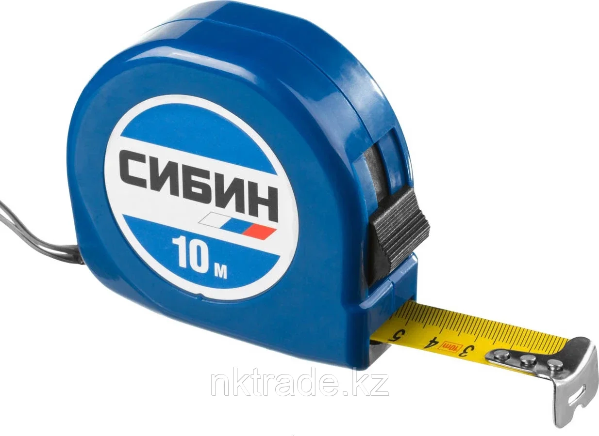 СИБИН 10 м х 25 мм, пластиковый корпус, рулетка 34020-10-25 - фото 1 - id-p61496834