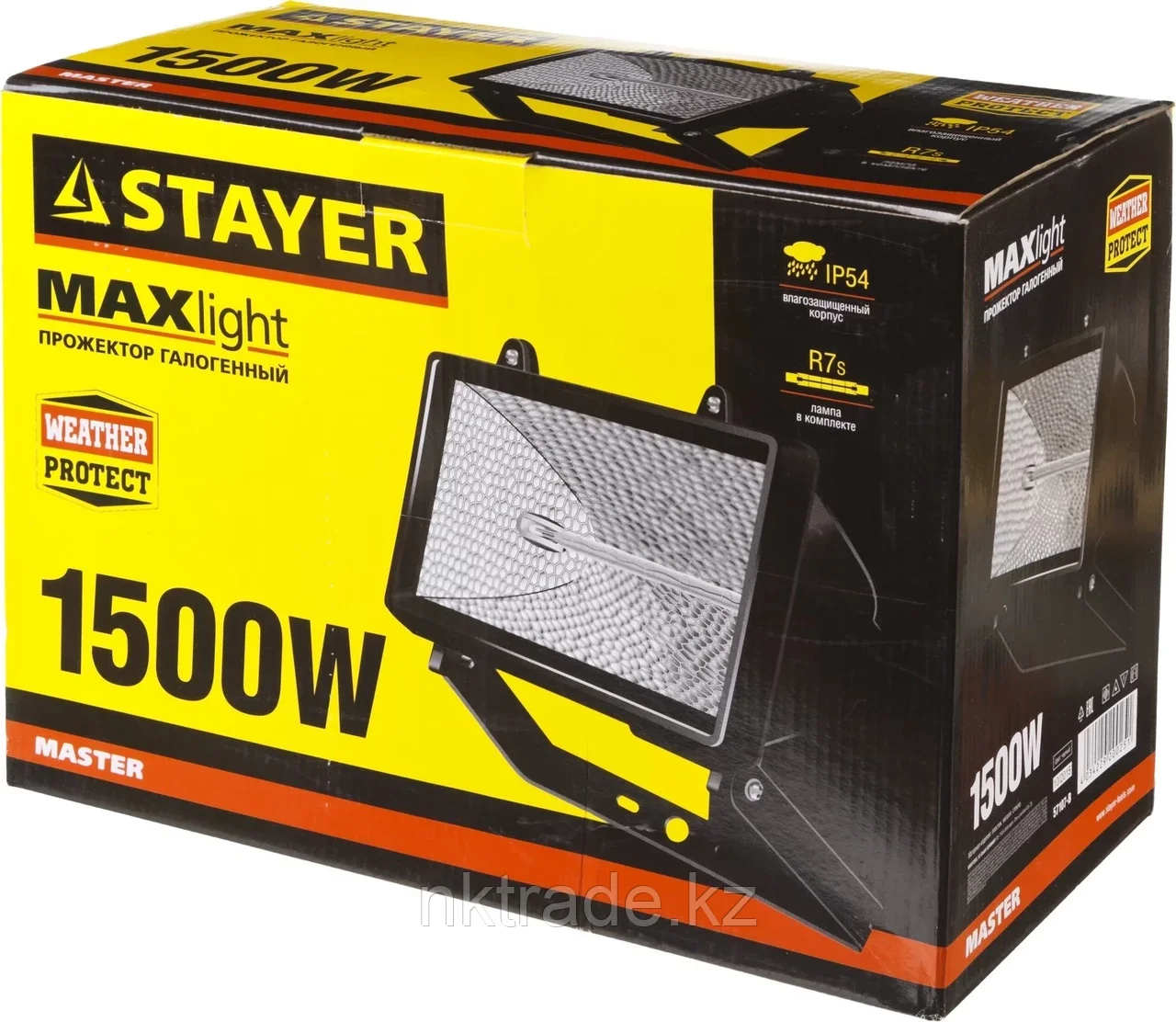 STAYER 1500 Вт, MAXLight, с дугой крепления под установку, черный, прожектор галогенный 57107-B - фото 3 - id-p61487083