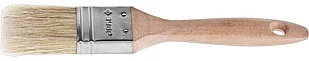 Кисть плоская УНИВЕРСАЛ-ЭКСПЕРТ ЗУБР 38 мм, 1,5", щетина натуральная светлая, деревянная ручка, 01005-038