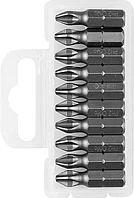 ЗУБР PH2, 25 мм, 10 шт., биты кованые МАСТЕР 26001-2-25-10