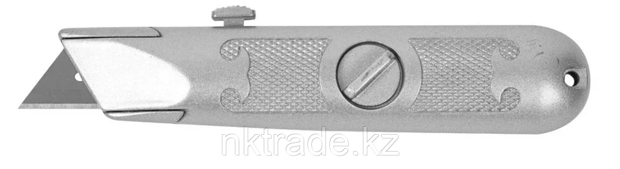 ЗУБР А24, 18.7 мм, трапециевидное лезвие, выдвижное лезвие с автоматической фиксацией, нож строительный - фото 1 - id-p61487362
