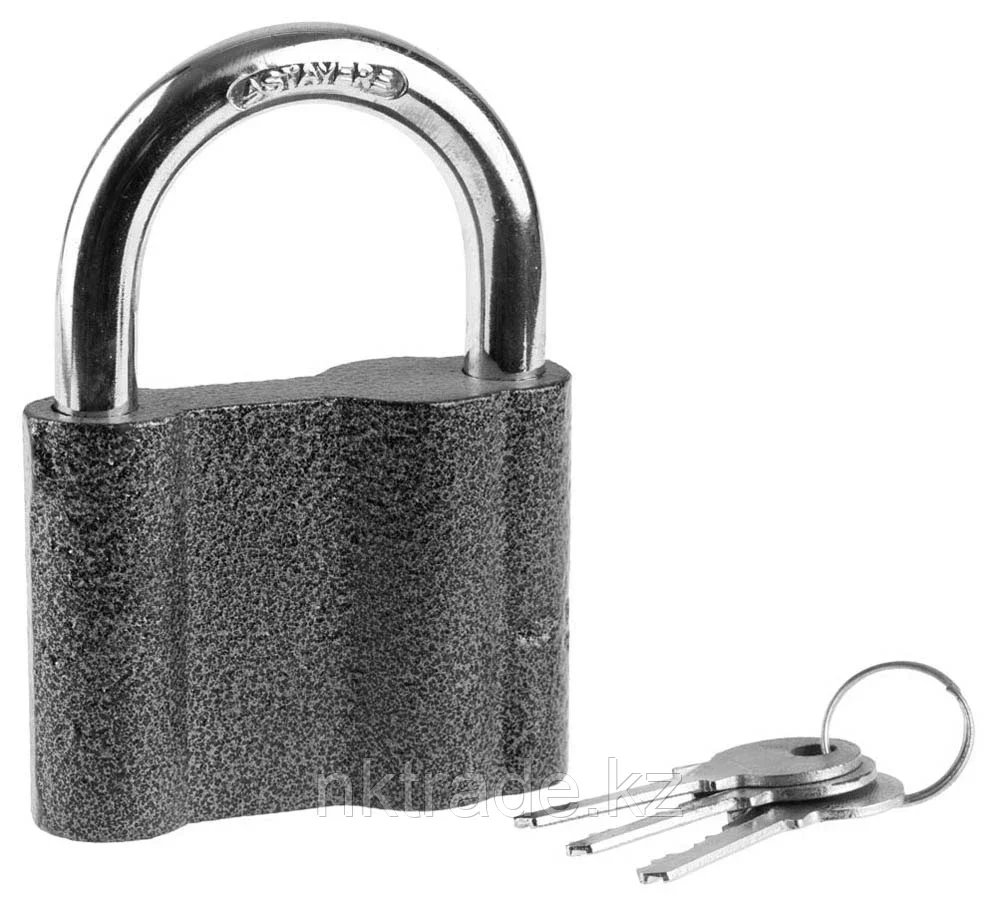 STAYER 80х57,5х25 мм, металлический корпус, закаленная дужка, замок навесной 37145-80