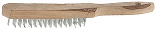 ТЕВТОН 5 рядов, деревянная ручка, стальная, щетка проволочная 3503-5