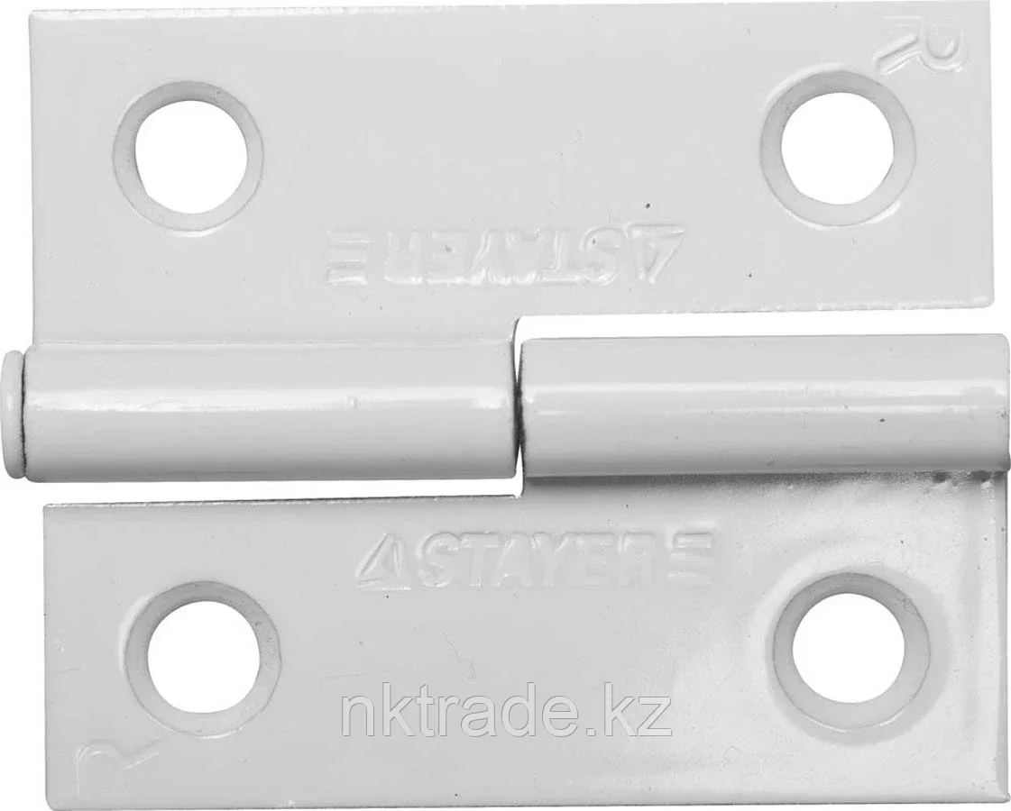 STAYER 50 x 43 x 1.8 мм, 1 шт., цвет белый, правая, петля разъемная 37613-50-2R Master