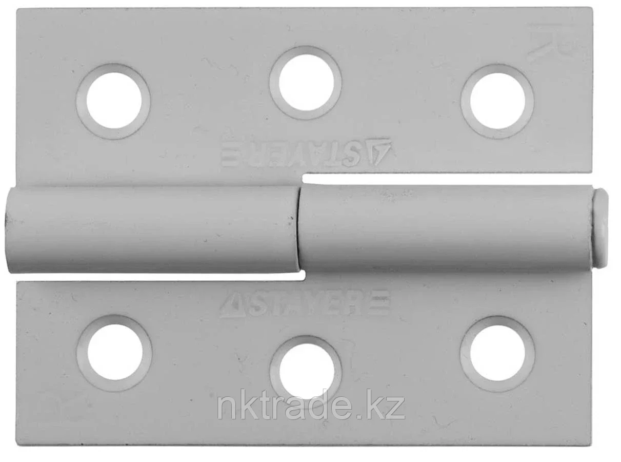STAYER 65 x 48 x 2 мм, 1 шт., цвет белый, правая, петля разъемная 37613-65-2R Master