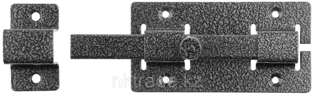 60 х 145 мм, цвет серебро, задвижка накладная для дверей усиленная ЗД-06 37786-6