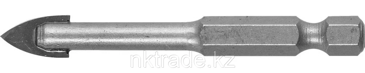 ЗУБР8 мм, 2-х резцовый, шестигранный хвостовик, сверло по стеклу и кафелю 29840-08
