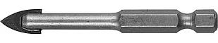 ЗУБР10 мм, 2-х резцовый, шестигранный хвостовик, сверло по стеклу и кафелю 29840-10