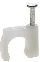 ЗУБР 5 мм, полиэтилен, 50 шт., скоба-держатель для круглого кабеля 45111-05