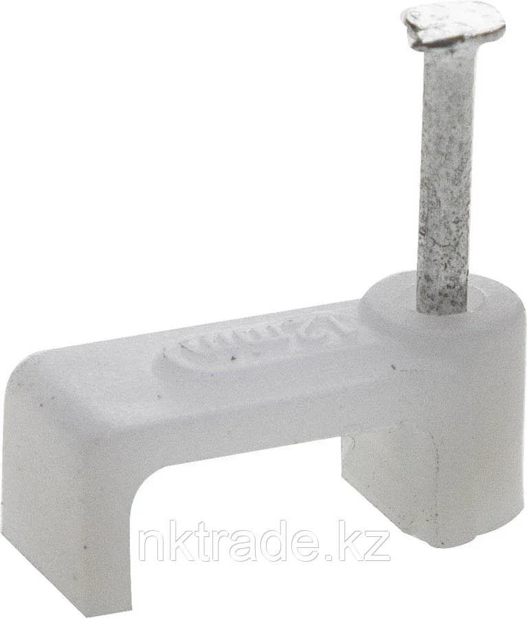 ЗУБР 14 мм, полиэтилен, 30 шт., скоба-держатель для плоского кабеля 45112-14