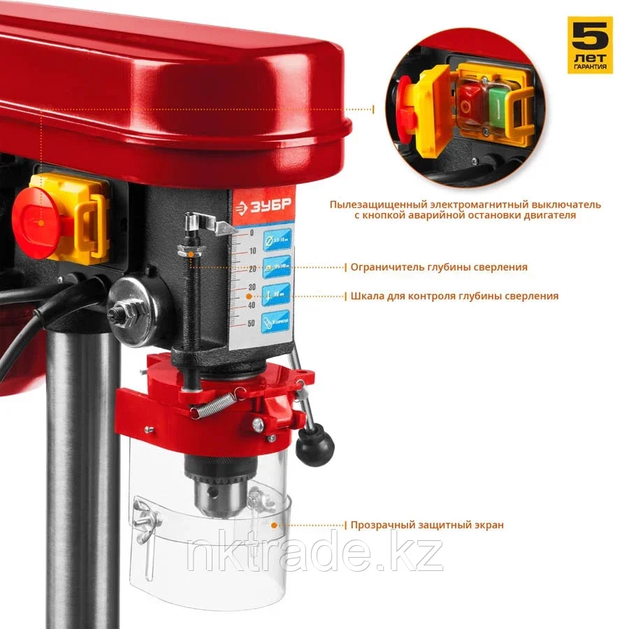 Станок сверлильный ЗСС-350 ЗУБР 350 Вт, 1,5-13 мм, 50 мм - фото 5 - id-p61498665
