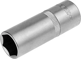 ЗУБР 1/2", 16 мм, Cr-V сталь, хромированная, торцовая головка свечная 27728-16
