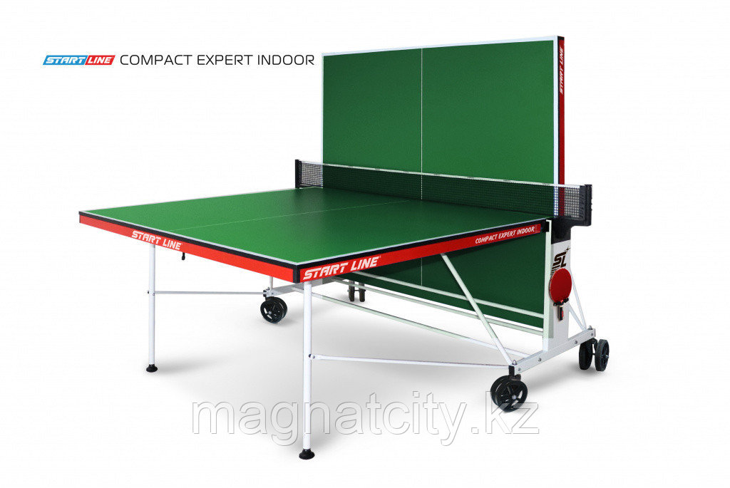 Теннисный стол Compact Expert Indoor с сеткой ЗЕЛЁНЫЙ (GREEN) - фото 2 - id-p89893373
