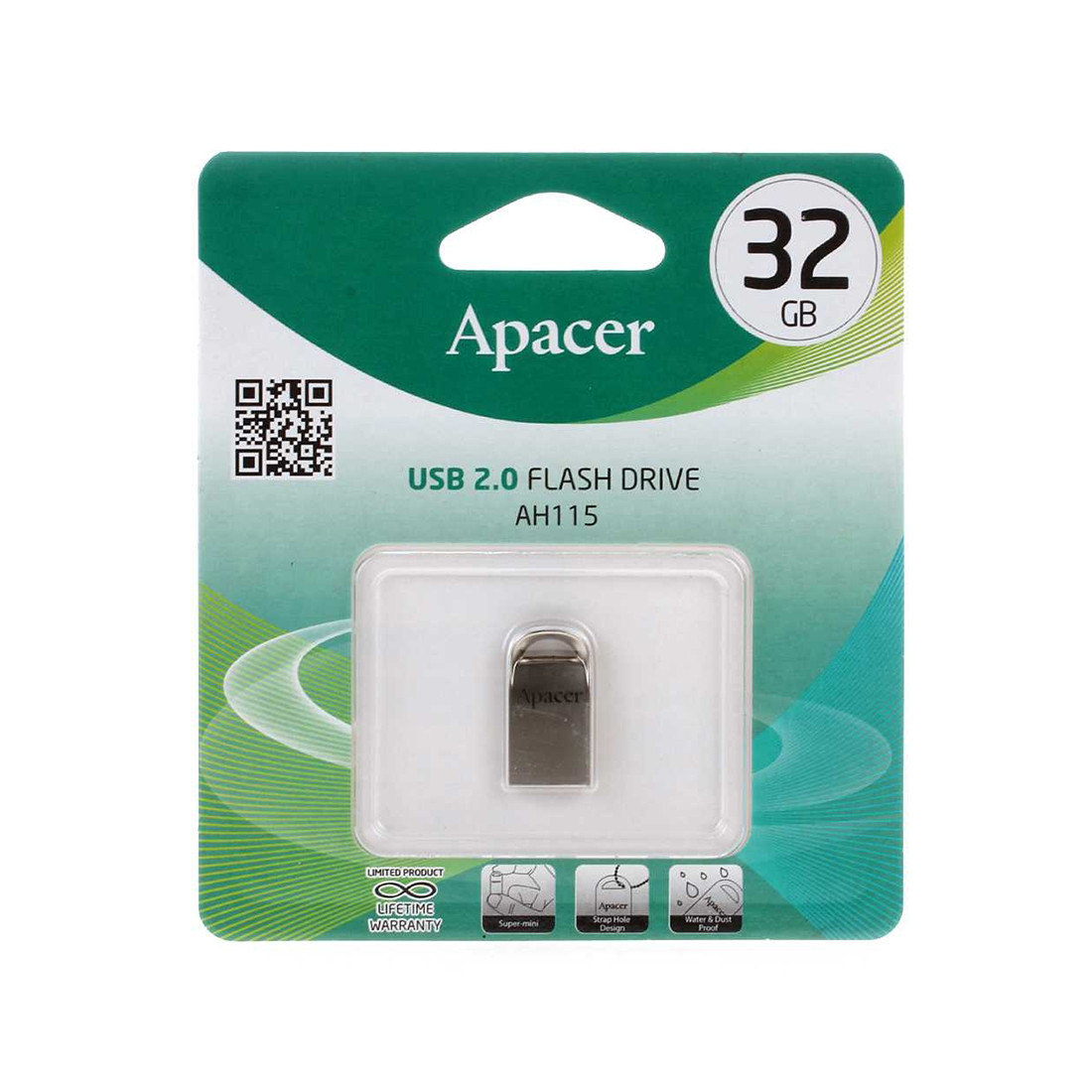 USB-накопитель Apacer AH115 32GB Серый - фото 2 - id-p89902096