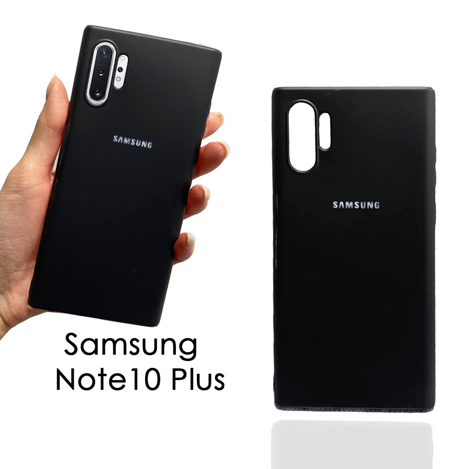 Чехол для смартфона гелевый матовый для Samsung Note10 Plus черный