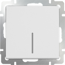 Выключатель одноклавишный проходной с подсветкой (белый) WL01-SW-1G-2W-LED, Werkel, фото 2