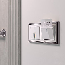 Выключатель двухклавишный с подсветкой (белый) WL01-SW-2G-LED, Werkel, фото 3