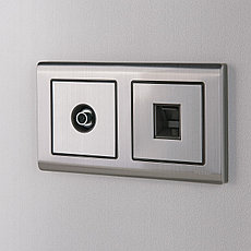 Розетка Ethernet RJ-45 (глянцевый никель) WL02-RJ-45, Werkel, фото 2