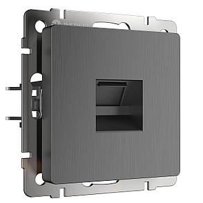 Розетка Ethernet RJ-45 (графит рифленый) WL04-RJ-45, Werkel, фото 2